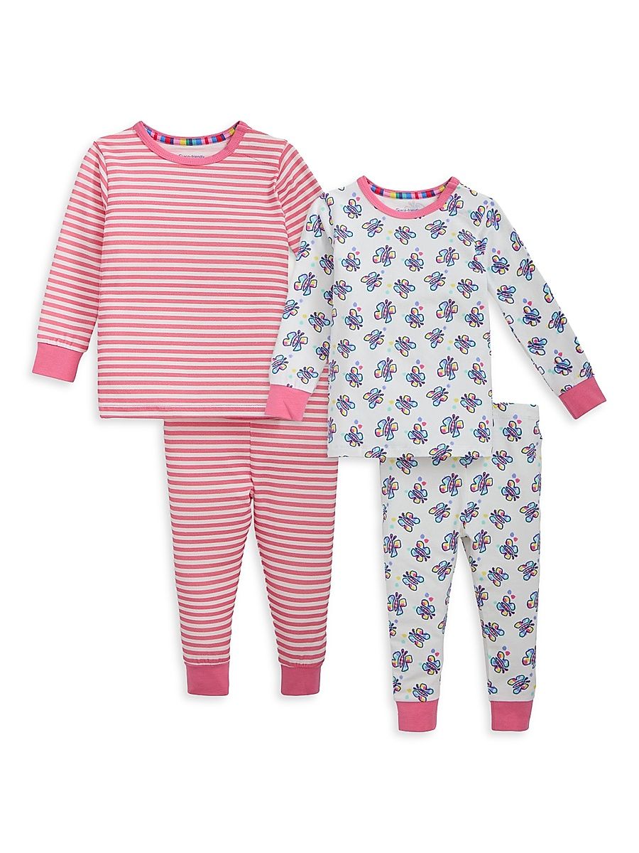 Baby's, Little Kid's & Kid's 2-Pack CloudStretch Long-Sleeve Pajama Set - Pink Multi - Size 9 Months