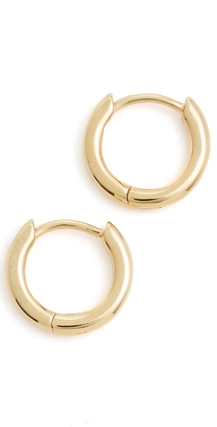 Madewell Demi Skinny Huggie Hoops 14K Gold One Size