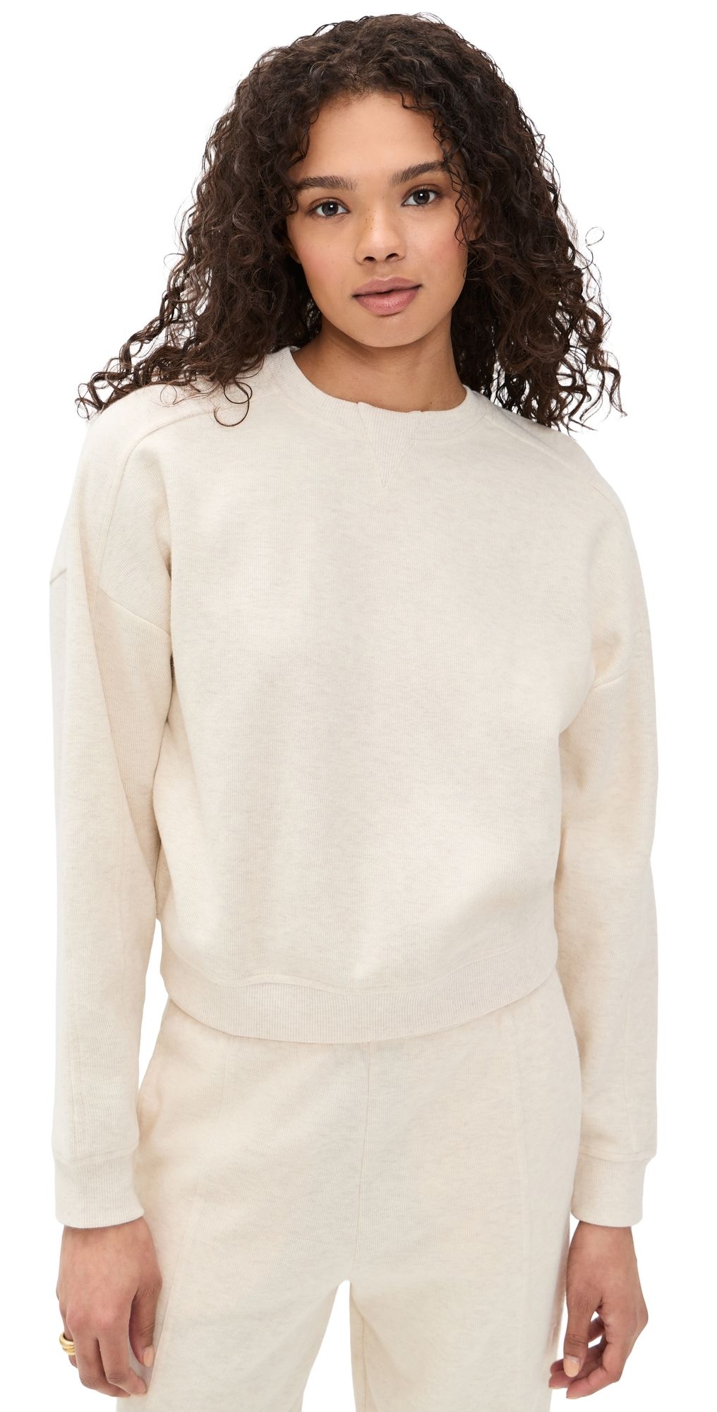 Rhone Signature Rib Crewneck Oatmeal Heather S