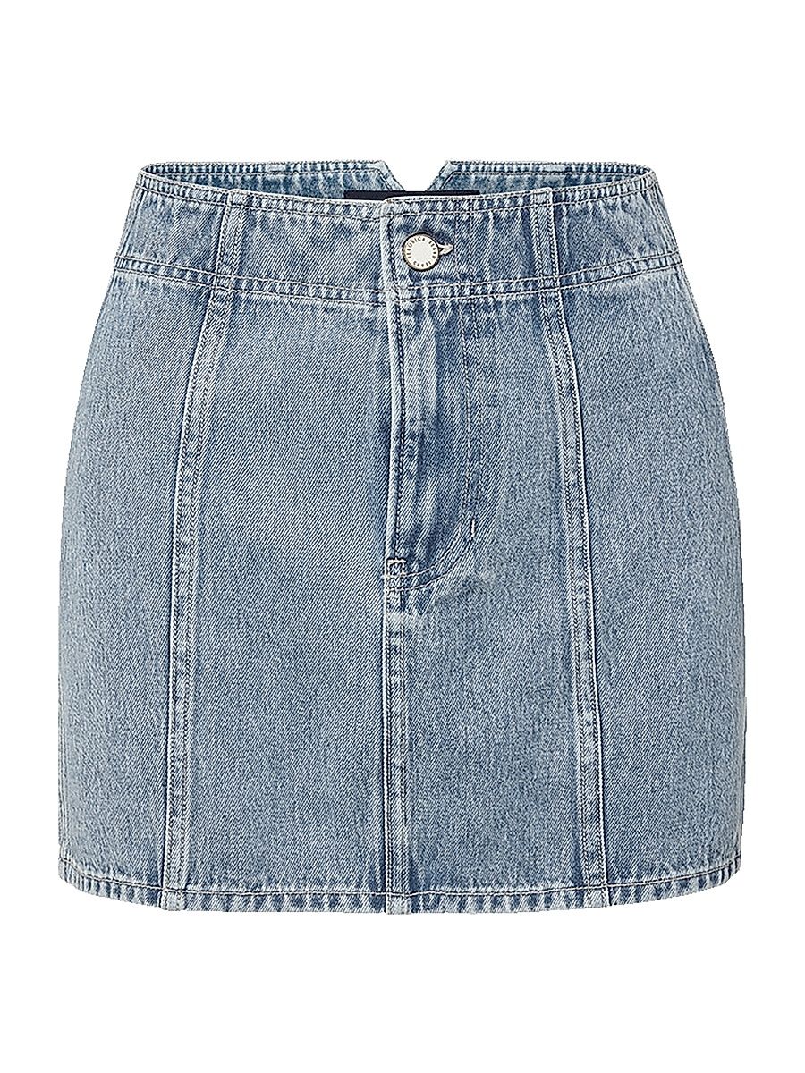 Women's Marquita Denim Miniskirt - Silver Dust - Size 14