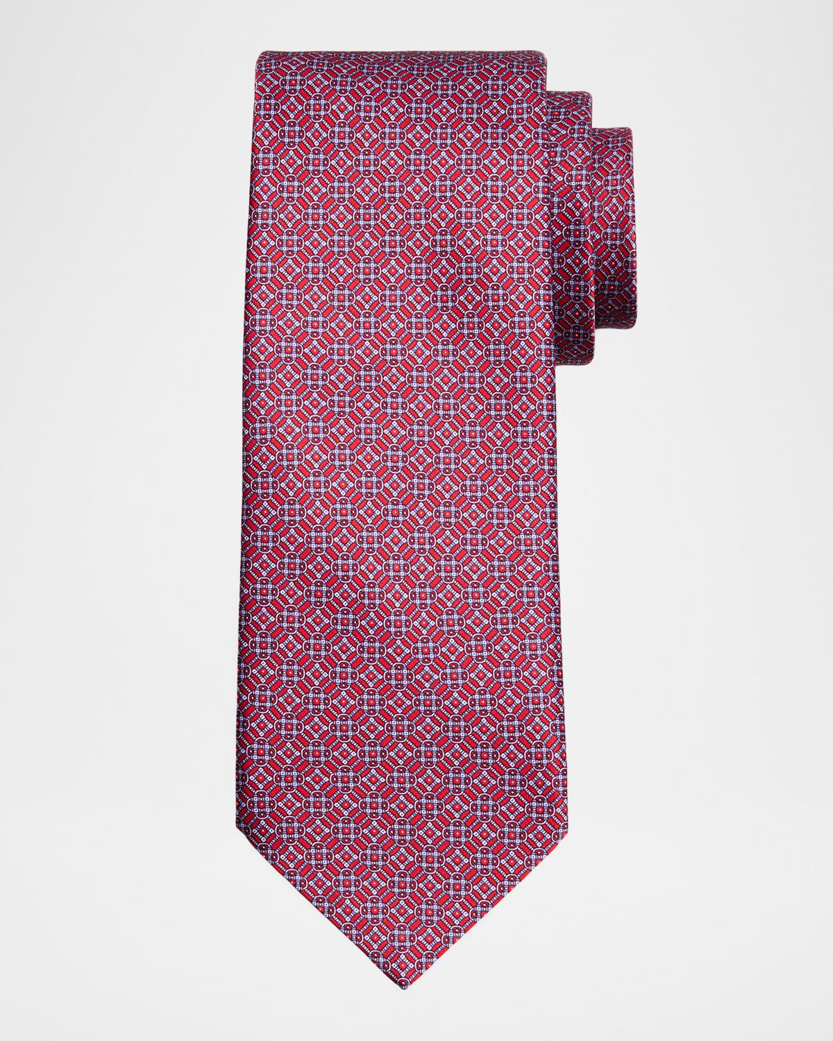 Men & apos;s Tonal Mosaic Link Silk Tie