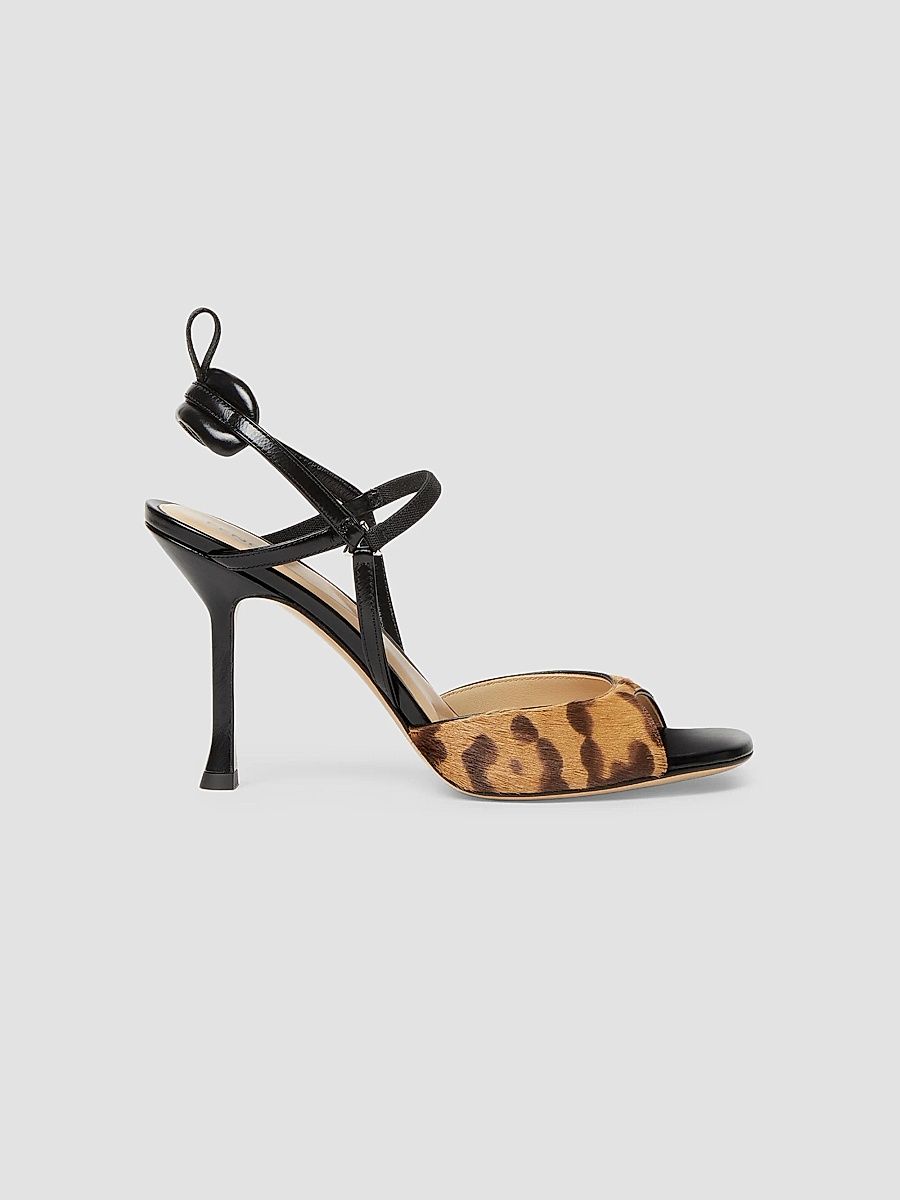 Women's Very Colibri 85MM Leopard-Print Calf Hair Slingback Sandals - Brown Nero - Size 12