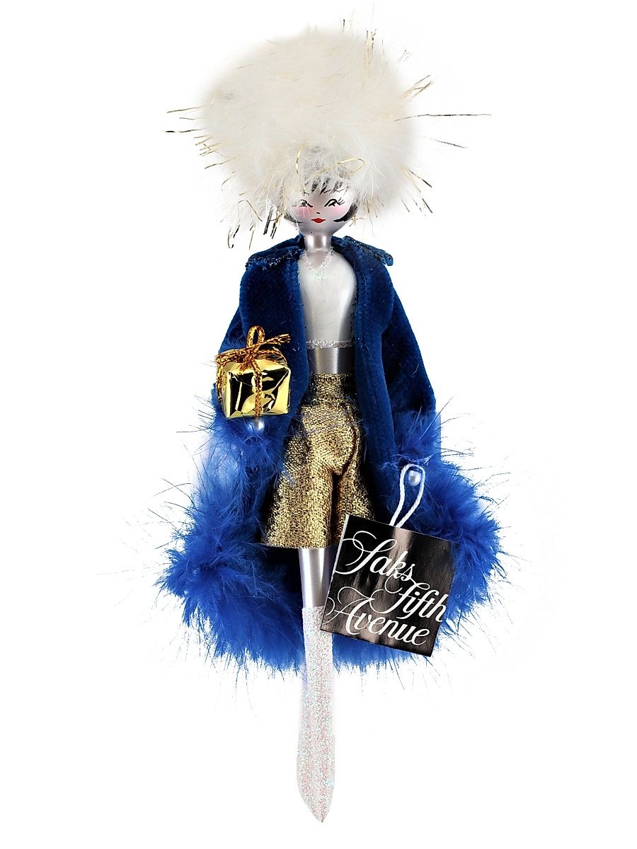 Soffieria De Carlini Lady In Velvet & Feathers Ornament
