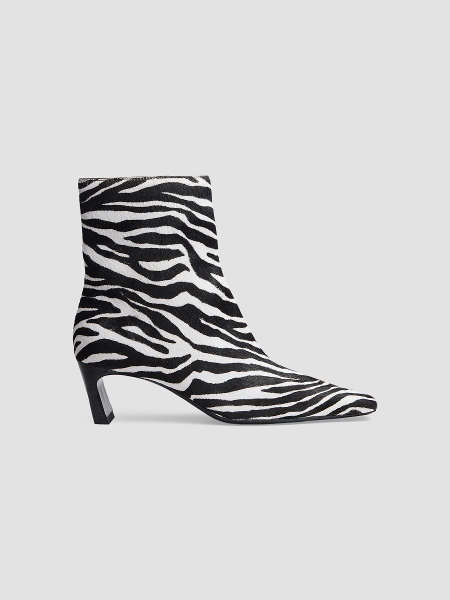 rag & bone Women's Kai 55MM Zebra-Print Calf Hair Ankle Boots - Zebra Hair Calf - Size 6