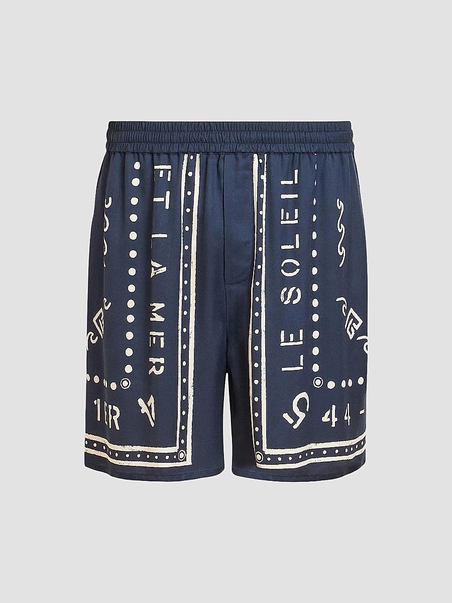 Balmain Men's Club 45 Printed Shorts - Marine Beige Clair - Size XL