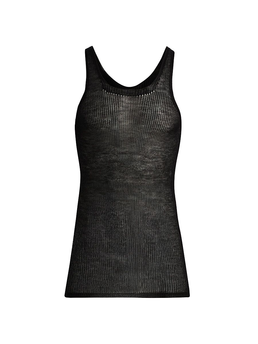 Men's Maglia Cashmere Knit Tank - Black - Size XL
