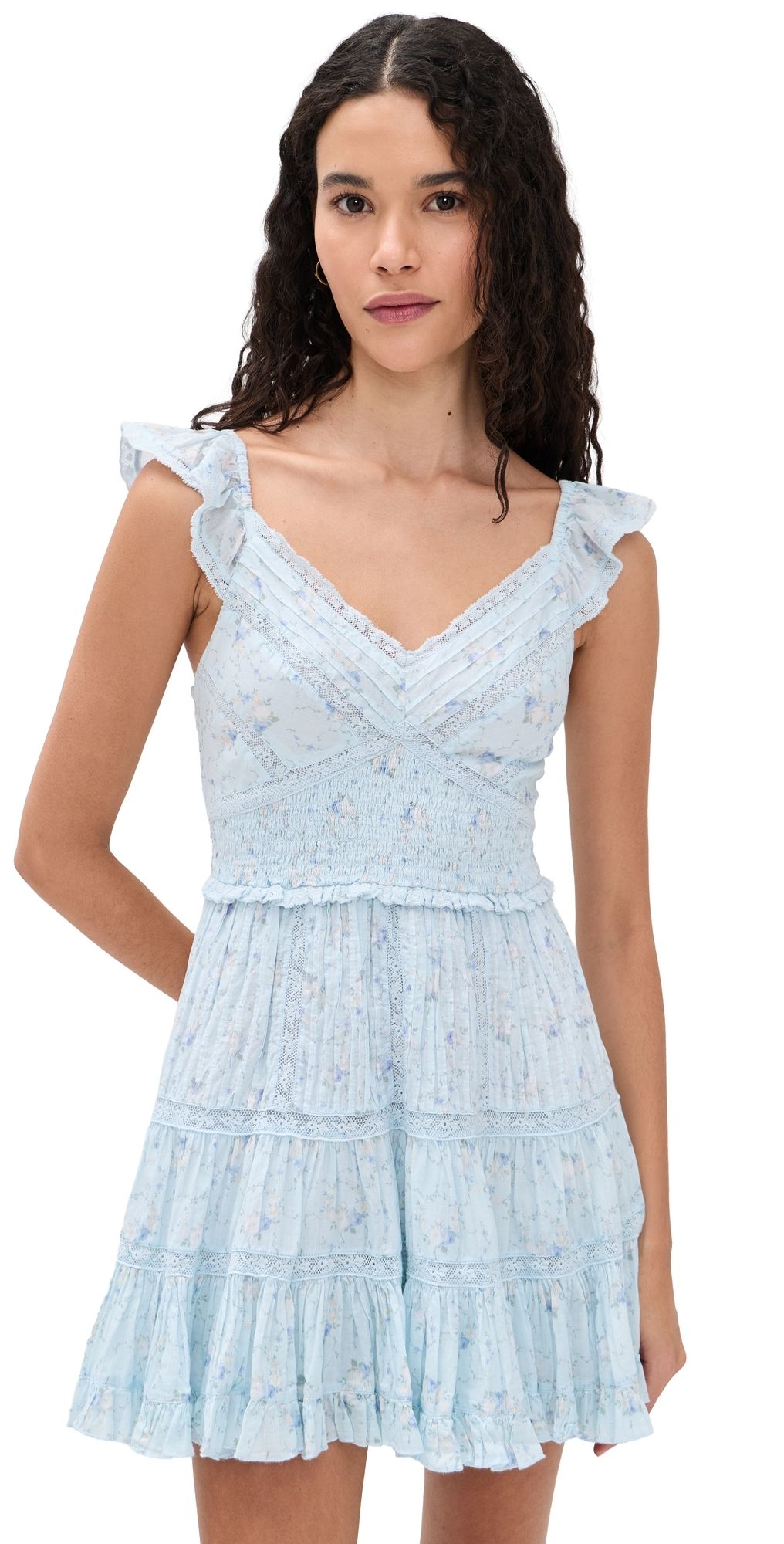 LoveShackFancy Presline Dress Snowdrop Blue L