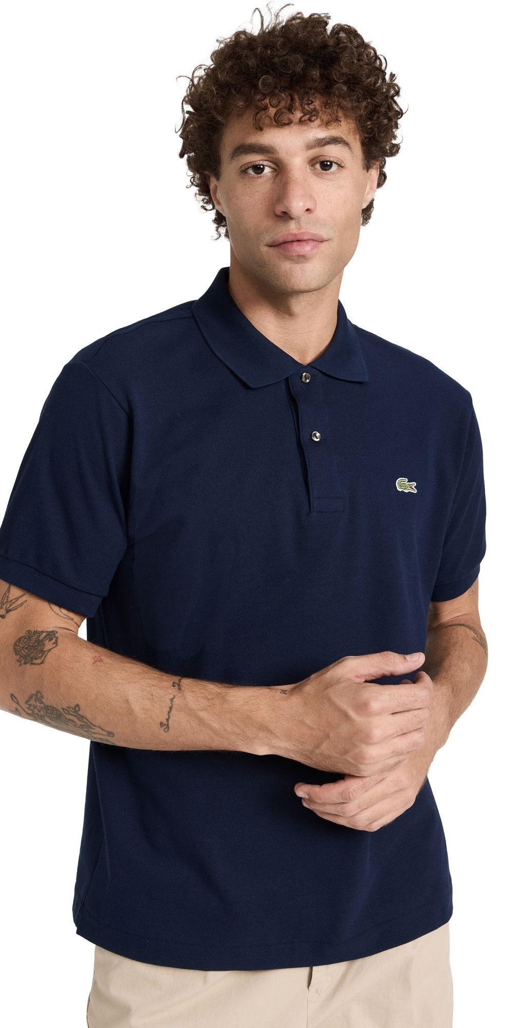 Lacoste Original Cotton Pique Polo Navy Blue XS