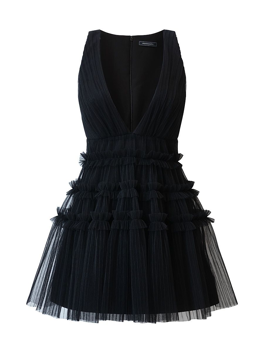 Women's Lumi Tulle Fit & Flare Minidress - Black - Size 12