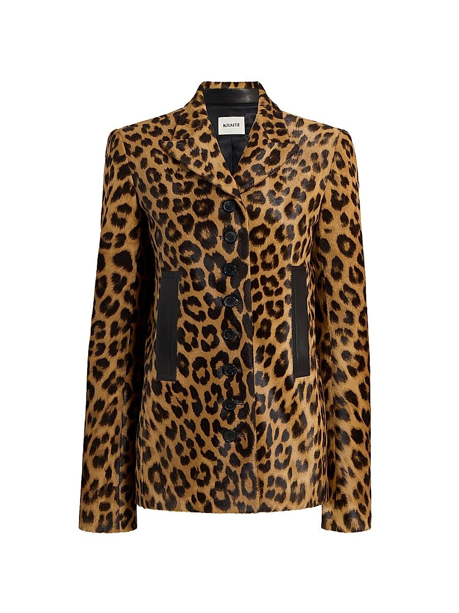 Women's Saraphina Leopard-Print Calf Hair Jacket - Leopard - Size 2