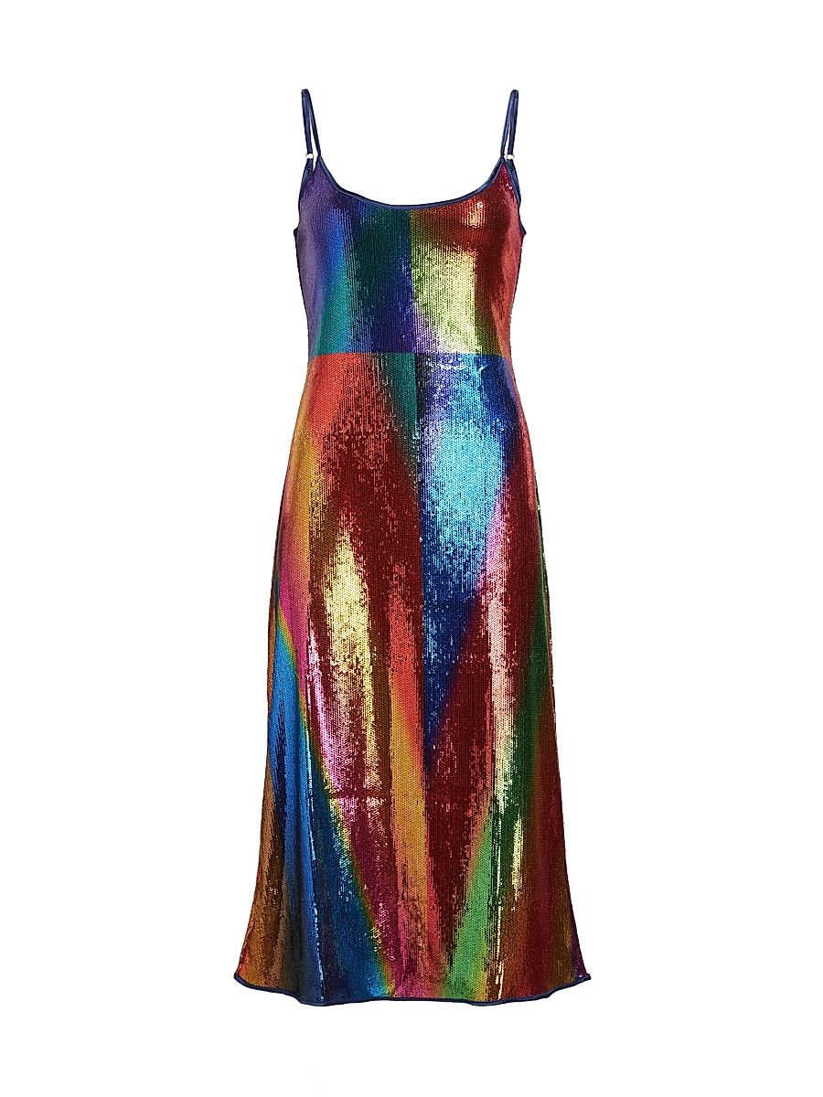 Women's Sequined Spectral Gradient Slipdress - Brown - Size Large