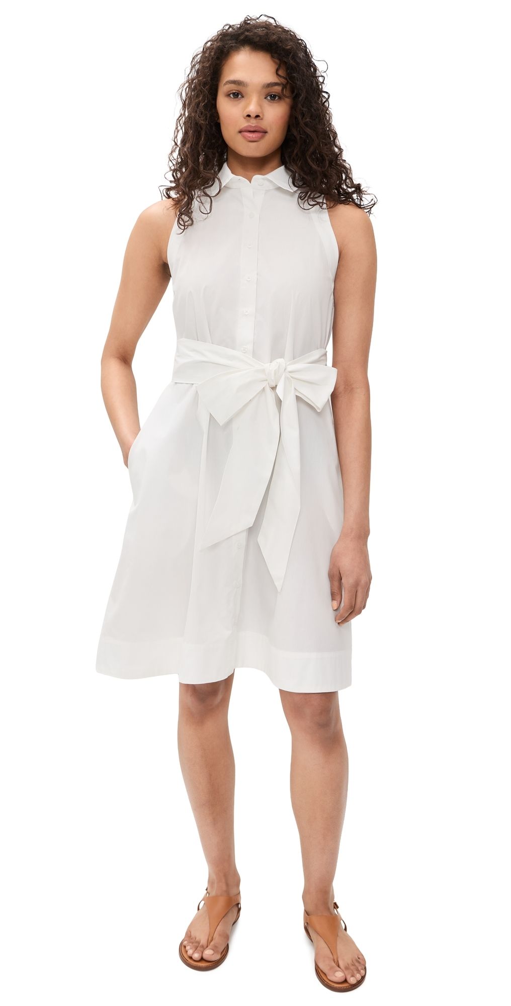 Lisa Marie Fernandez Alison Shirt Dress White Poplin S