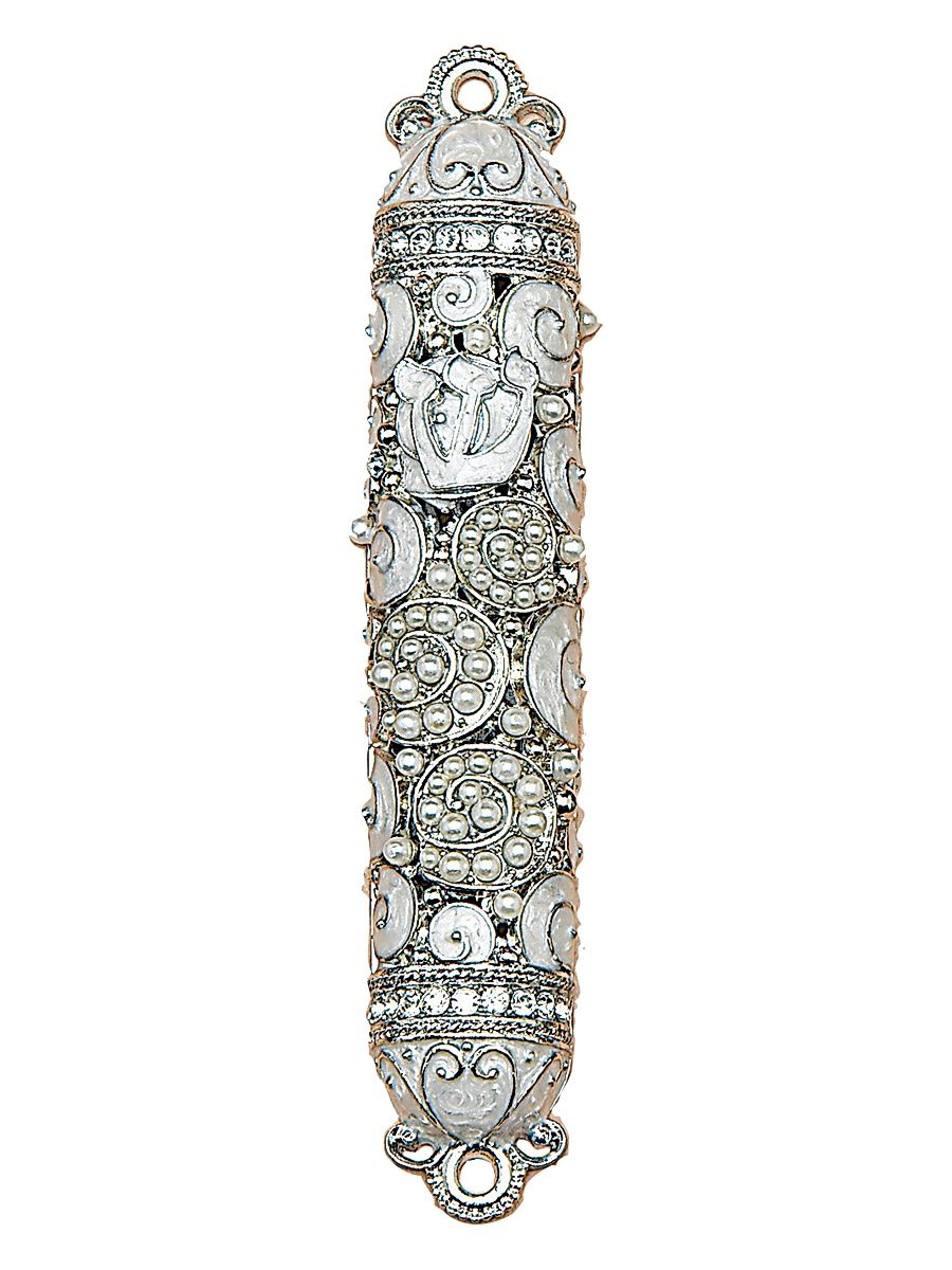 Tizo Jeweled Mezuzah - Topaz