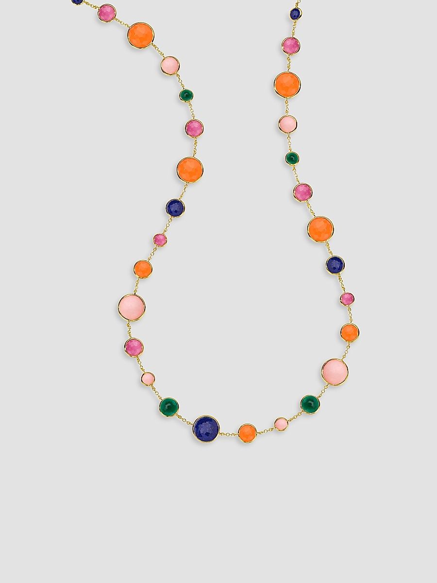 Women's Lollipop Lollitini 18K Yellow Gold & Multi-Gemstone Long Necklace - Gold