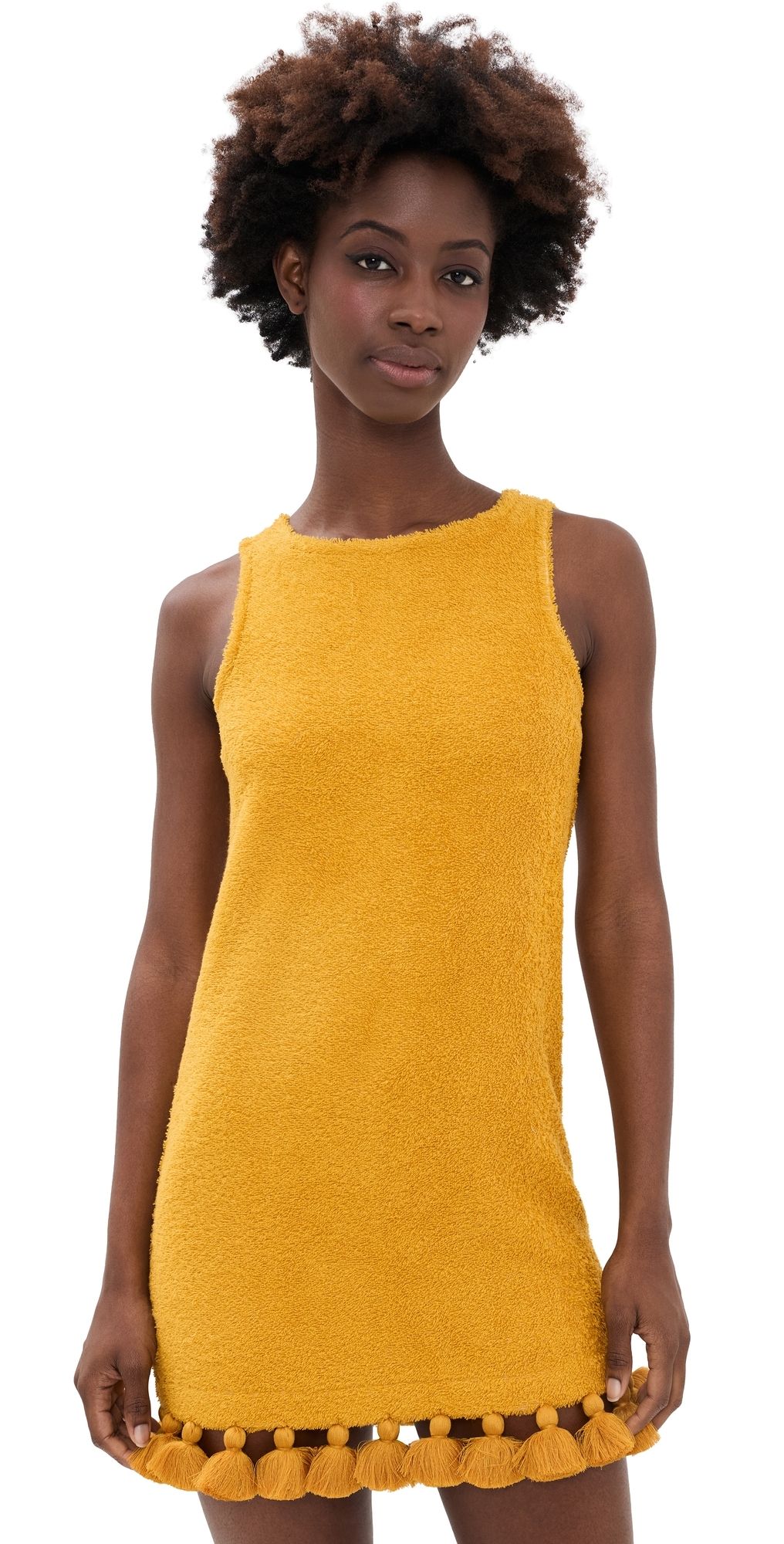 Cap D'Antibes Manon Short Dress Golden Yellow XL