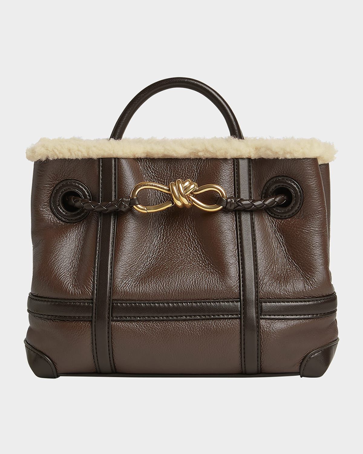 Small Andiamo Aviator Shearling Tote Bag