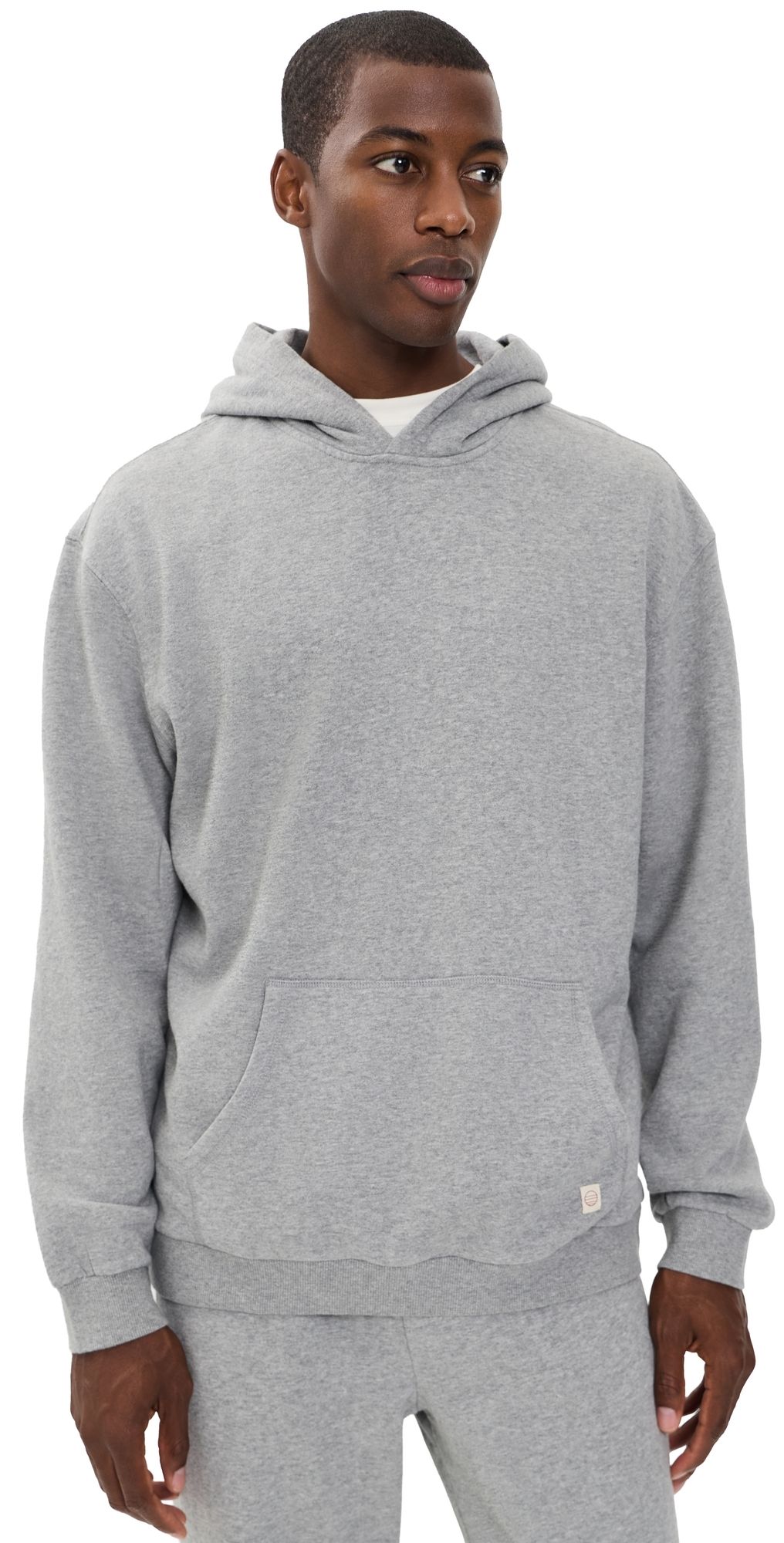 Marine Layer Relaxed Cloud 9 Fleece Hoodie Mid Heather Grey XXL