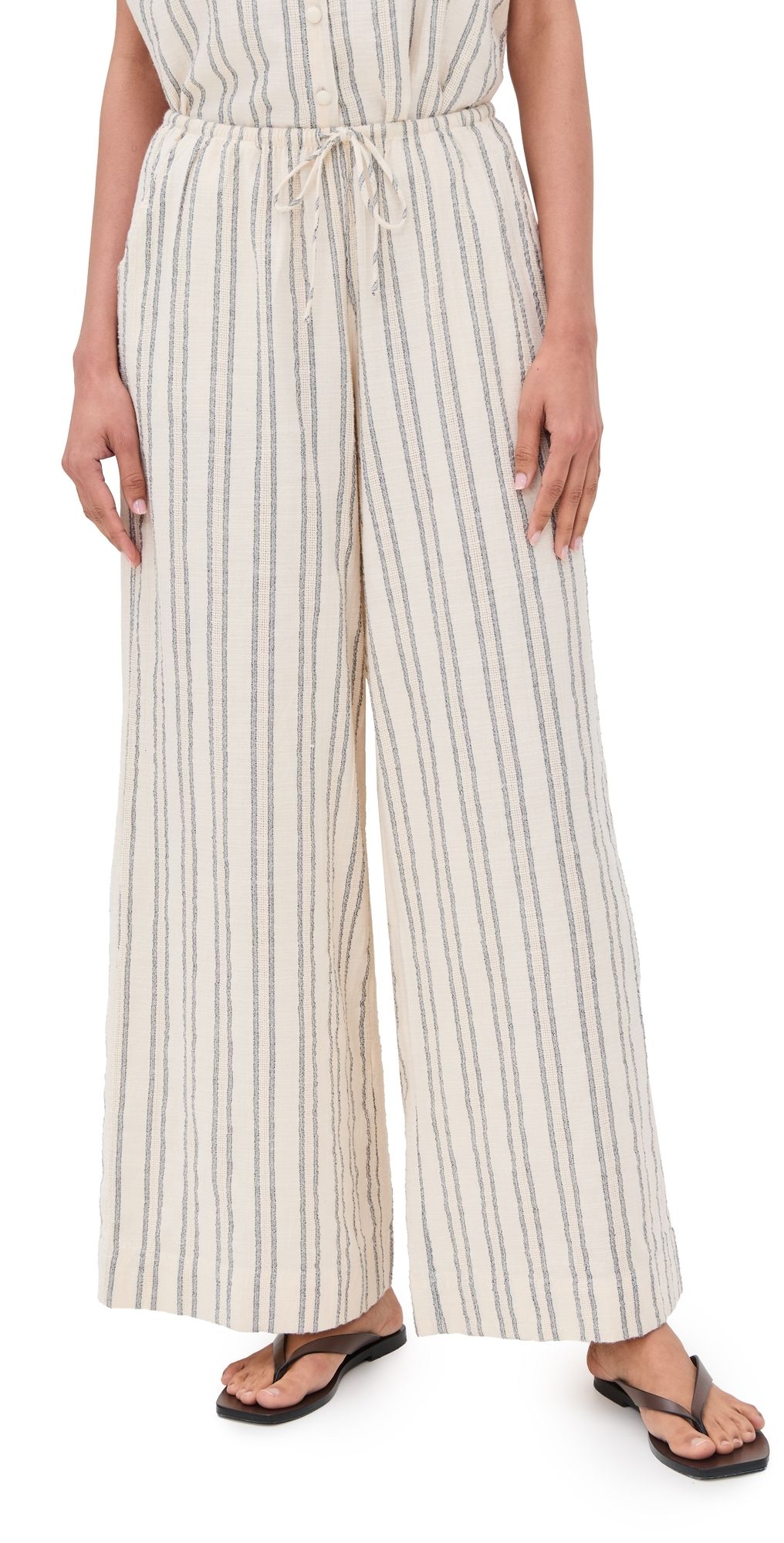 Z Supply Soleil Stripe Pants Sea Salt L