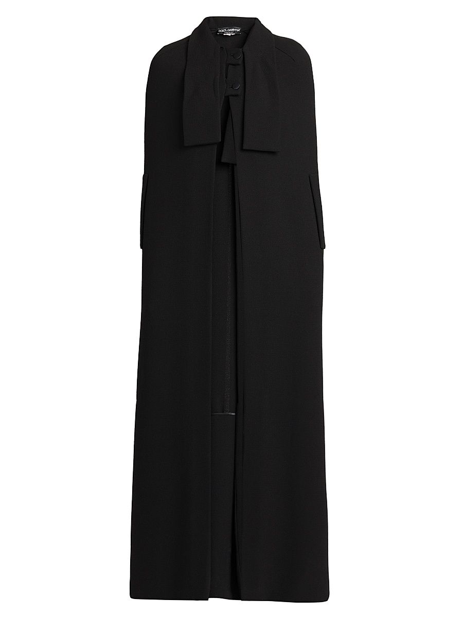 Women's Wool Long Coat - Nero - Size 10