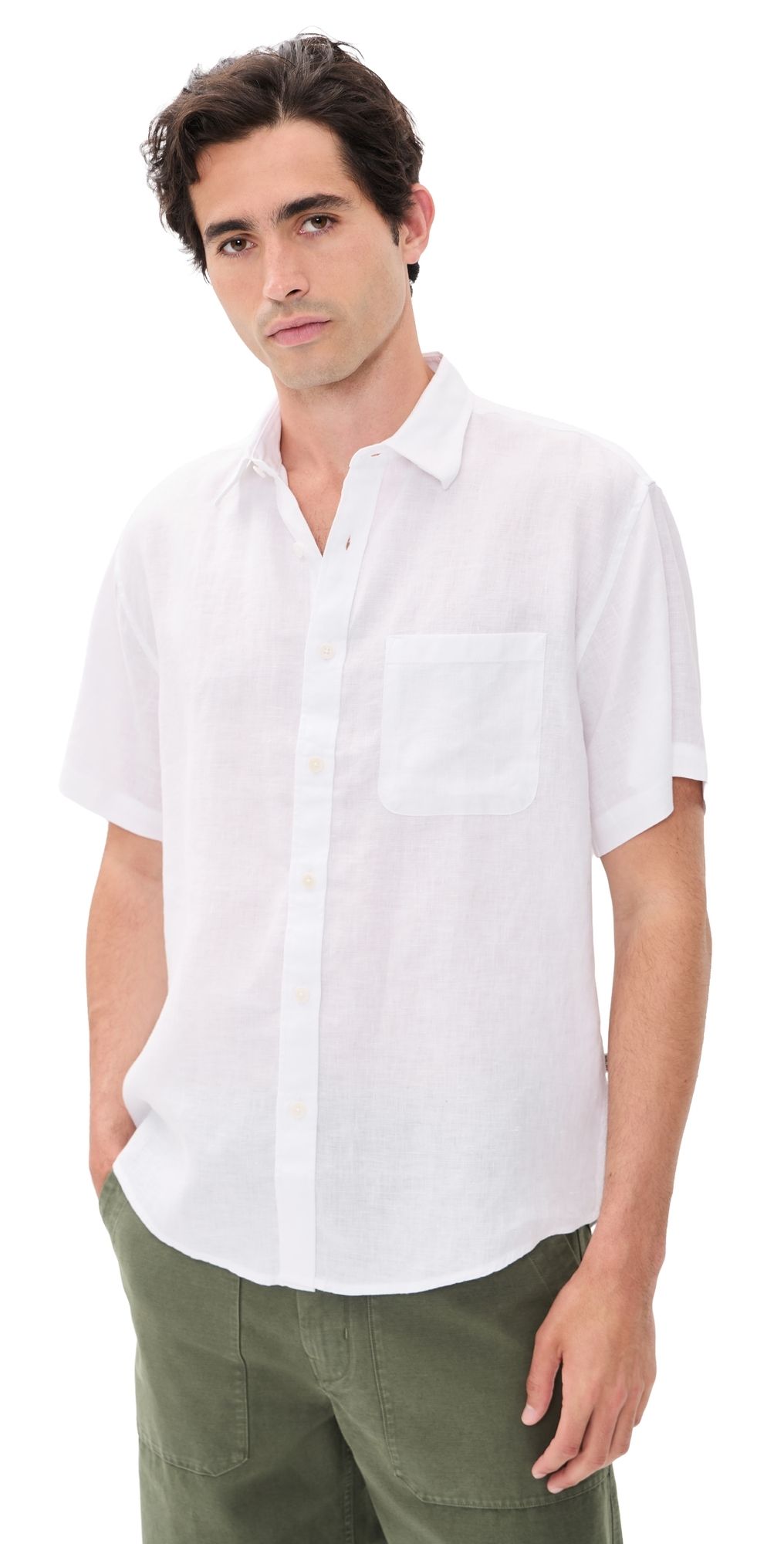NN07 Deon Linen Shirt White L