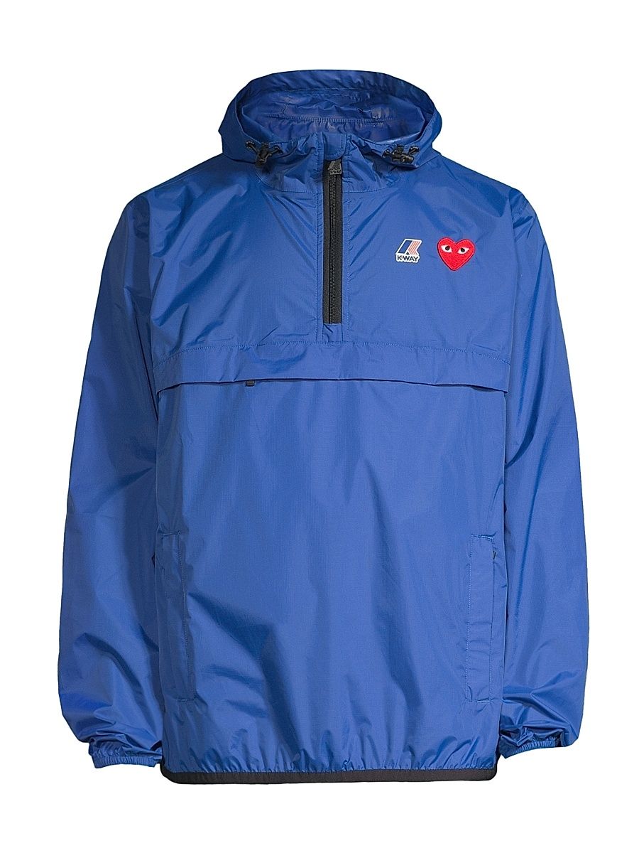 Men's K-Way Half-Zip Hoodie - Blue - Size Small