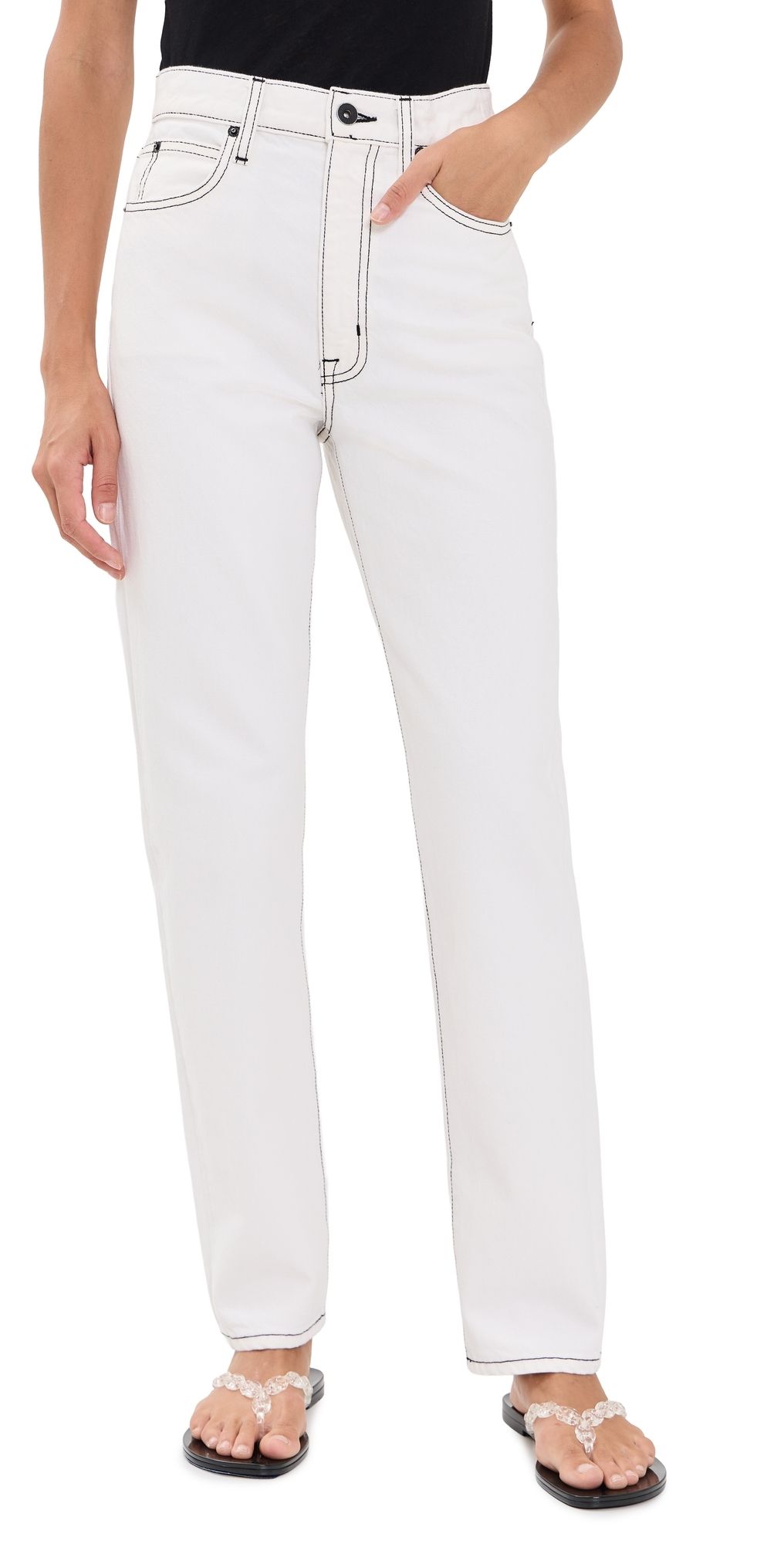SLVRLAKE Dakota Boyfriend Jeans Cloud Dancer 28
