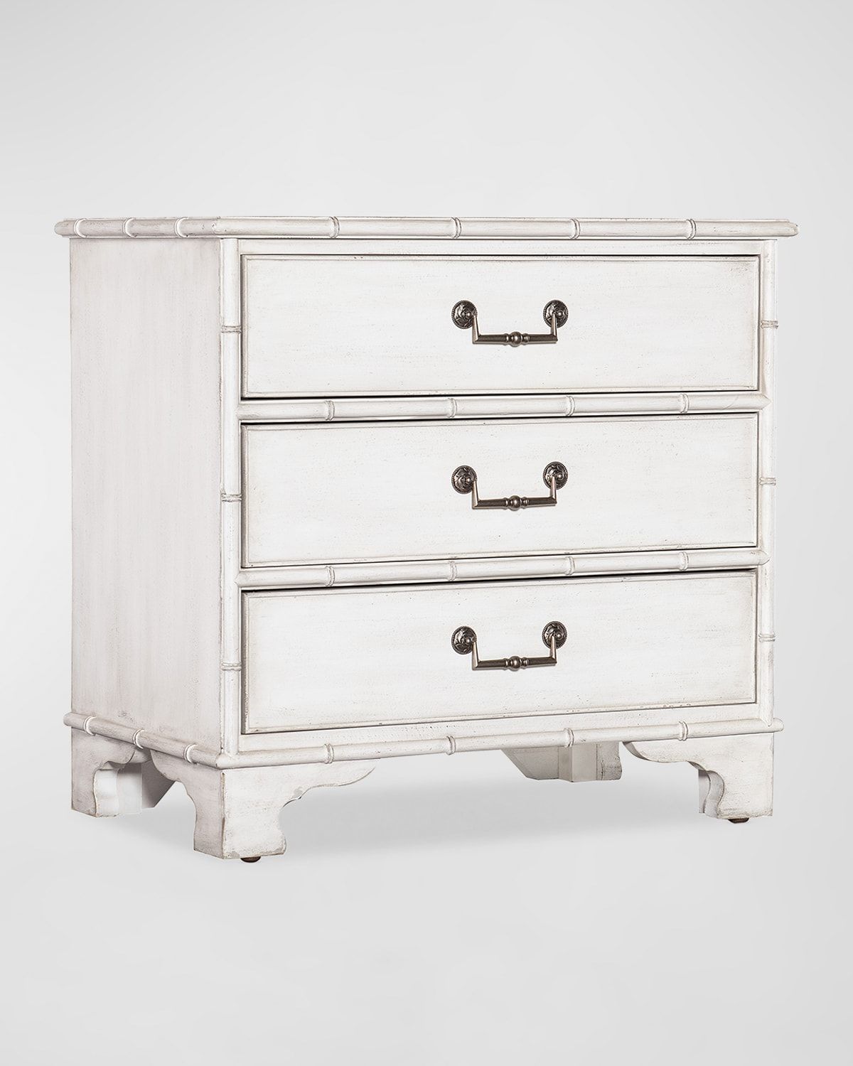 Charleston White 3-Drawer Nightstand