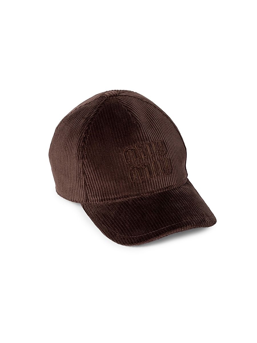 Women's Velvet Baseball Cap - Brown - Size Small