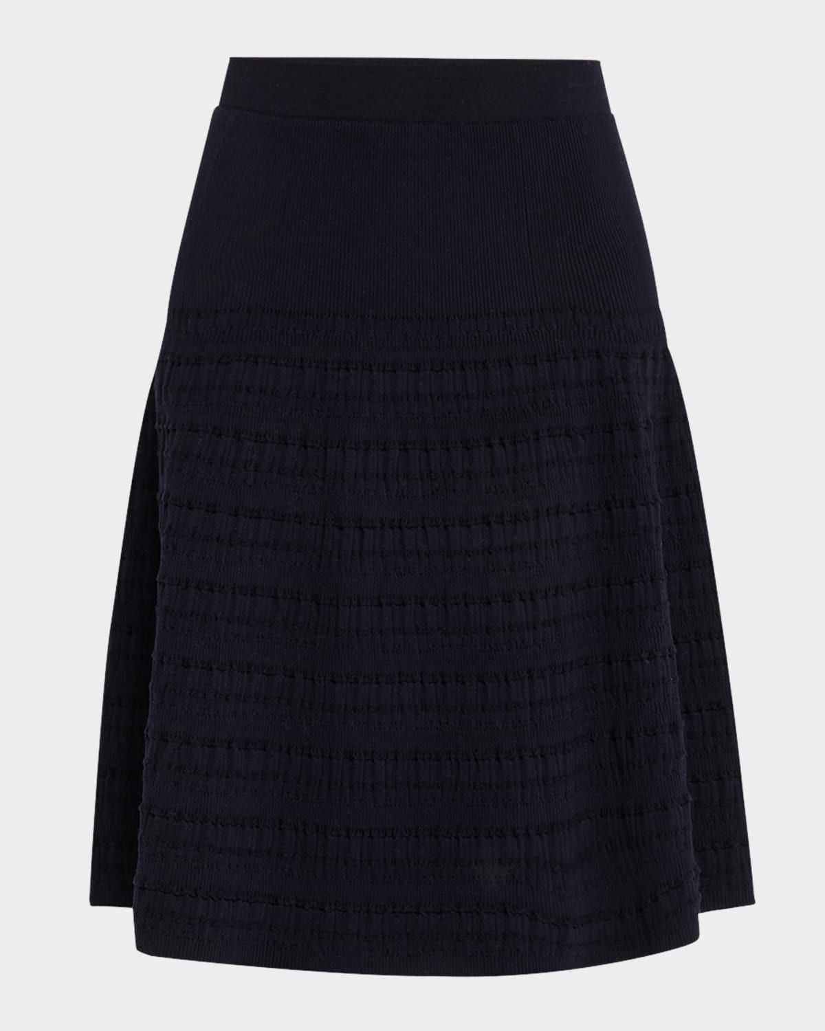 A-Line Textured Knit Skirt