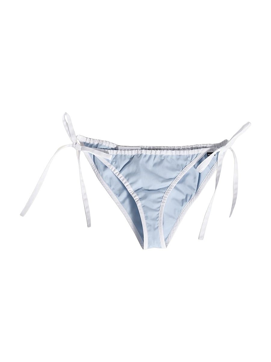 Women's Poplin Bikini Briefs - Blue - Size 00