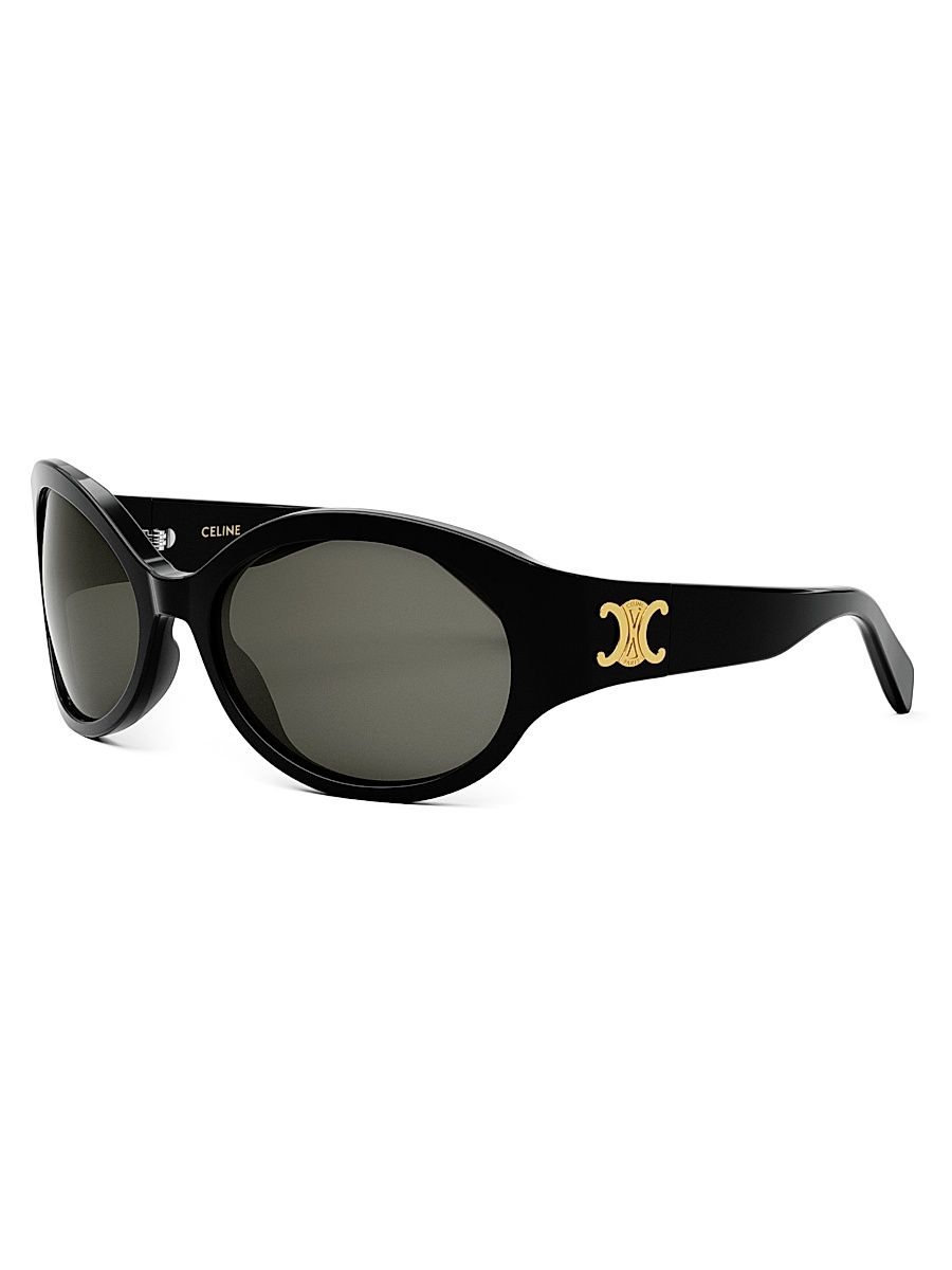 Women's Triomphe 62MM Oval Sunglasses - Black