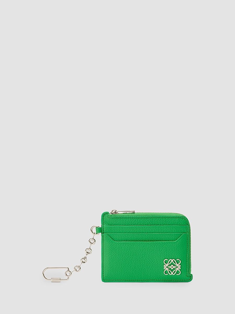 Women's Anagram Square Leather Coin Cardholder - Clover Green