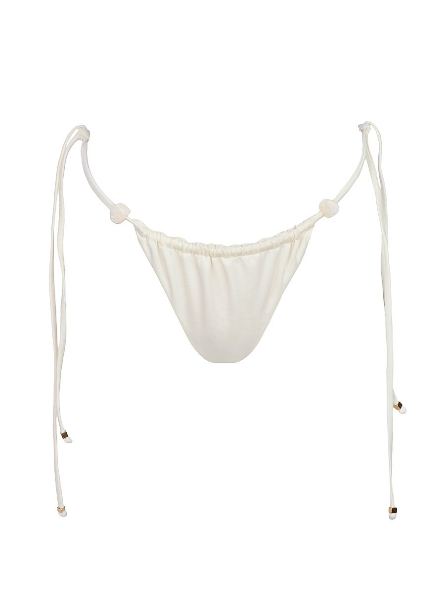 Women's La Vila Kaia High-Cut Bikini Bottom - Coconut Cream - Size Large