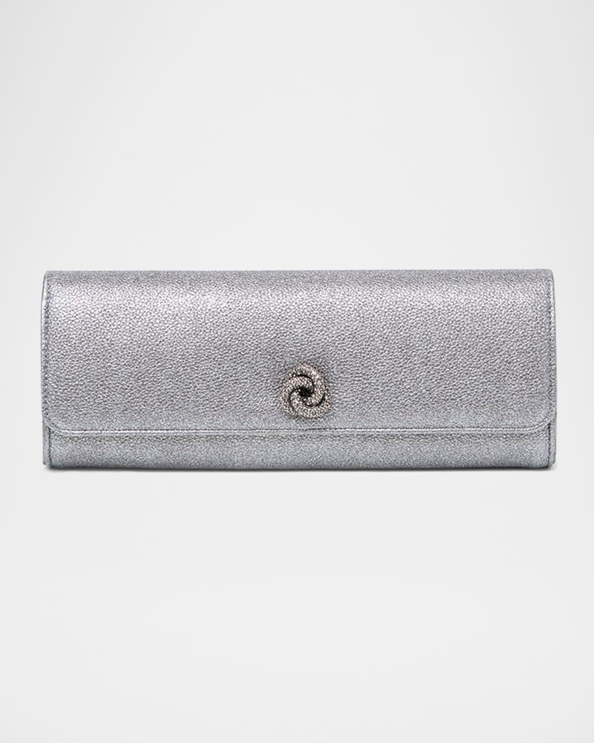 Mini Robbie Metallic Flap Clutch Bag