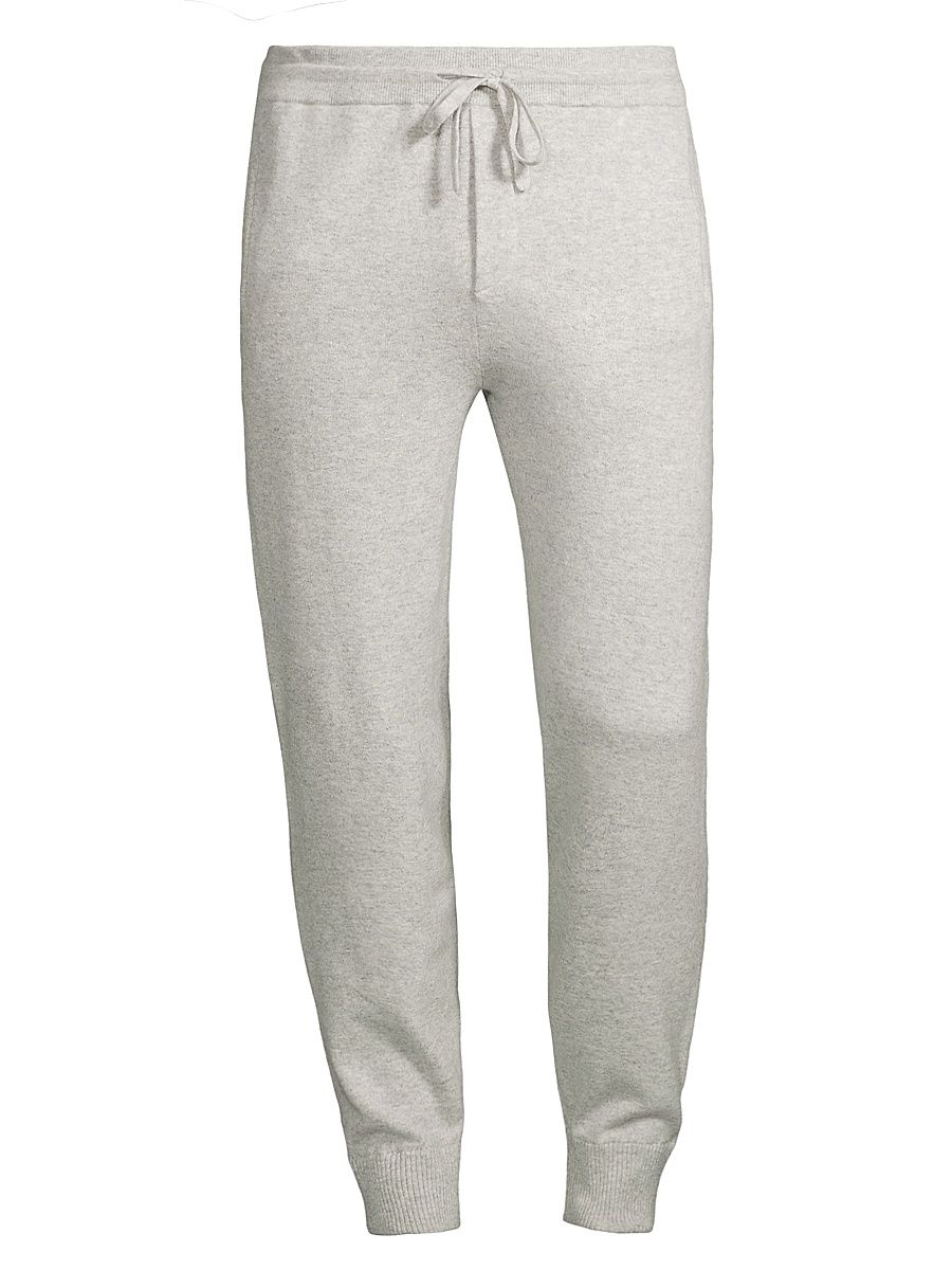 Men's Wool & Cashmere Jogger Sweatpants - Medium Grey - Size Small