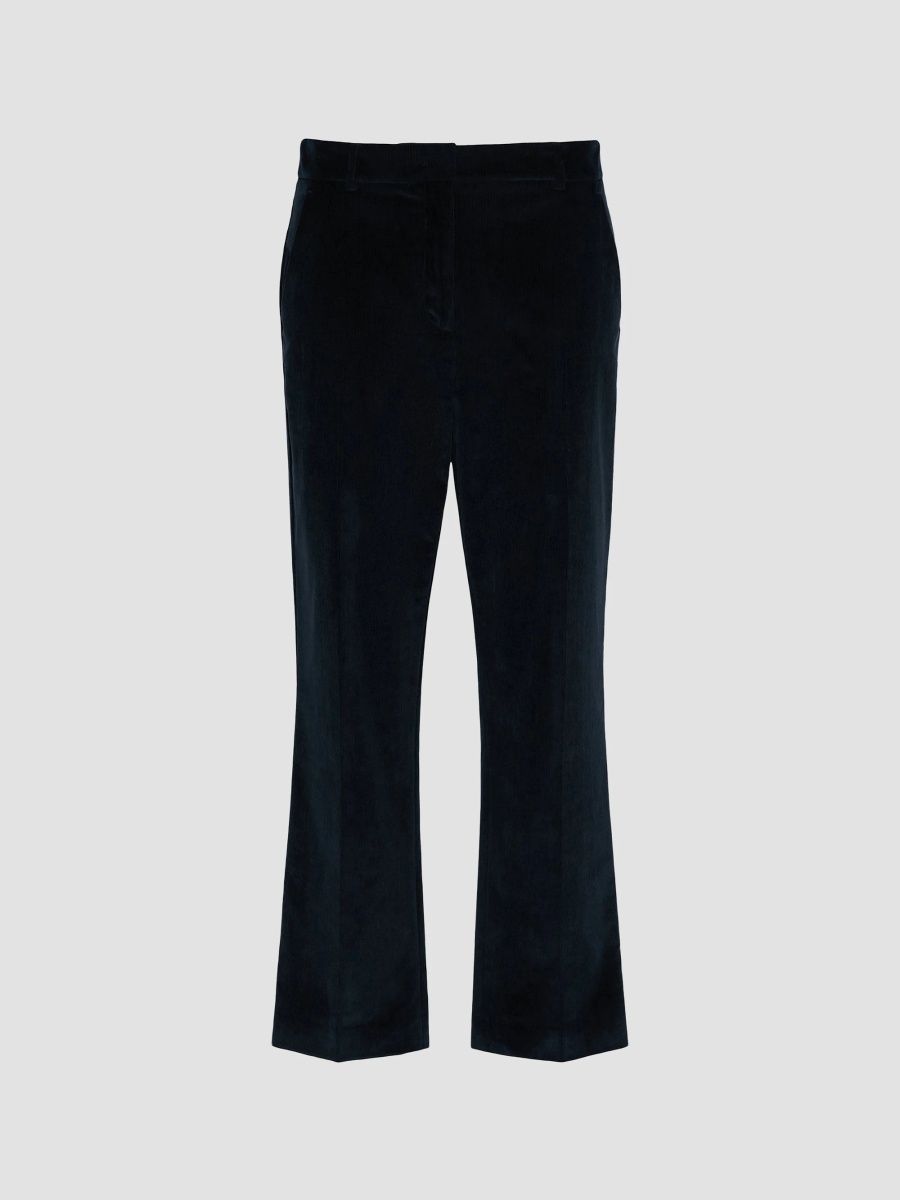 Weekend Max Mara Women's Cotton Velvet Cropped Trousers - Ultramarine - Size 16