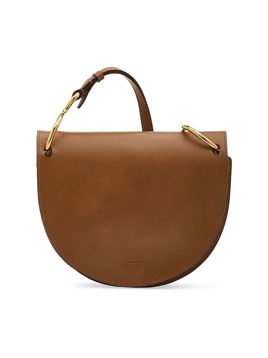 Women's Consuelo Leather Shoulder Bag - Cioccolato