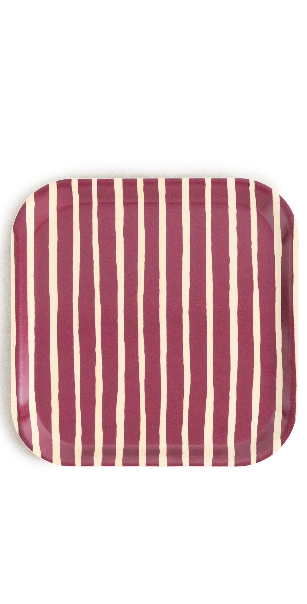 Marimekko Piccolo Tray 20x20 cm Brown Stripe One Size