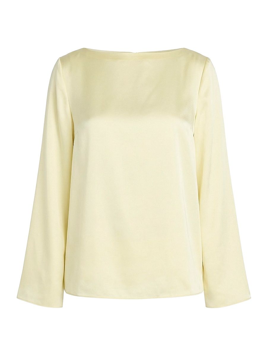 Women's Blaine Satin Blouse - Butter - Size Large