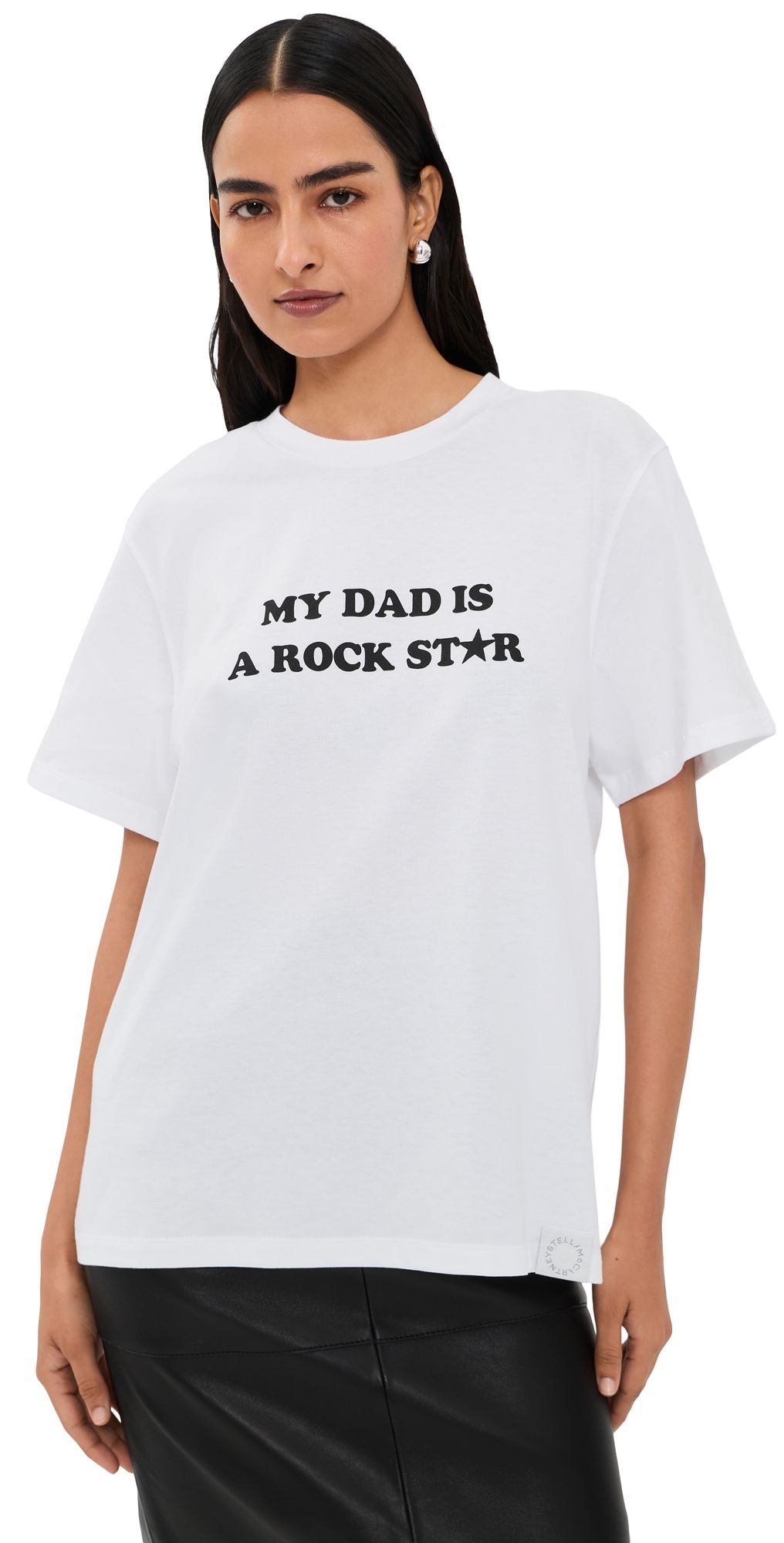 Stella McCartney My Dad Is A Rockstar Boyfriend T-Shirt White M