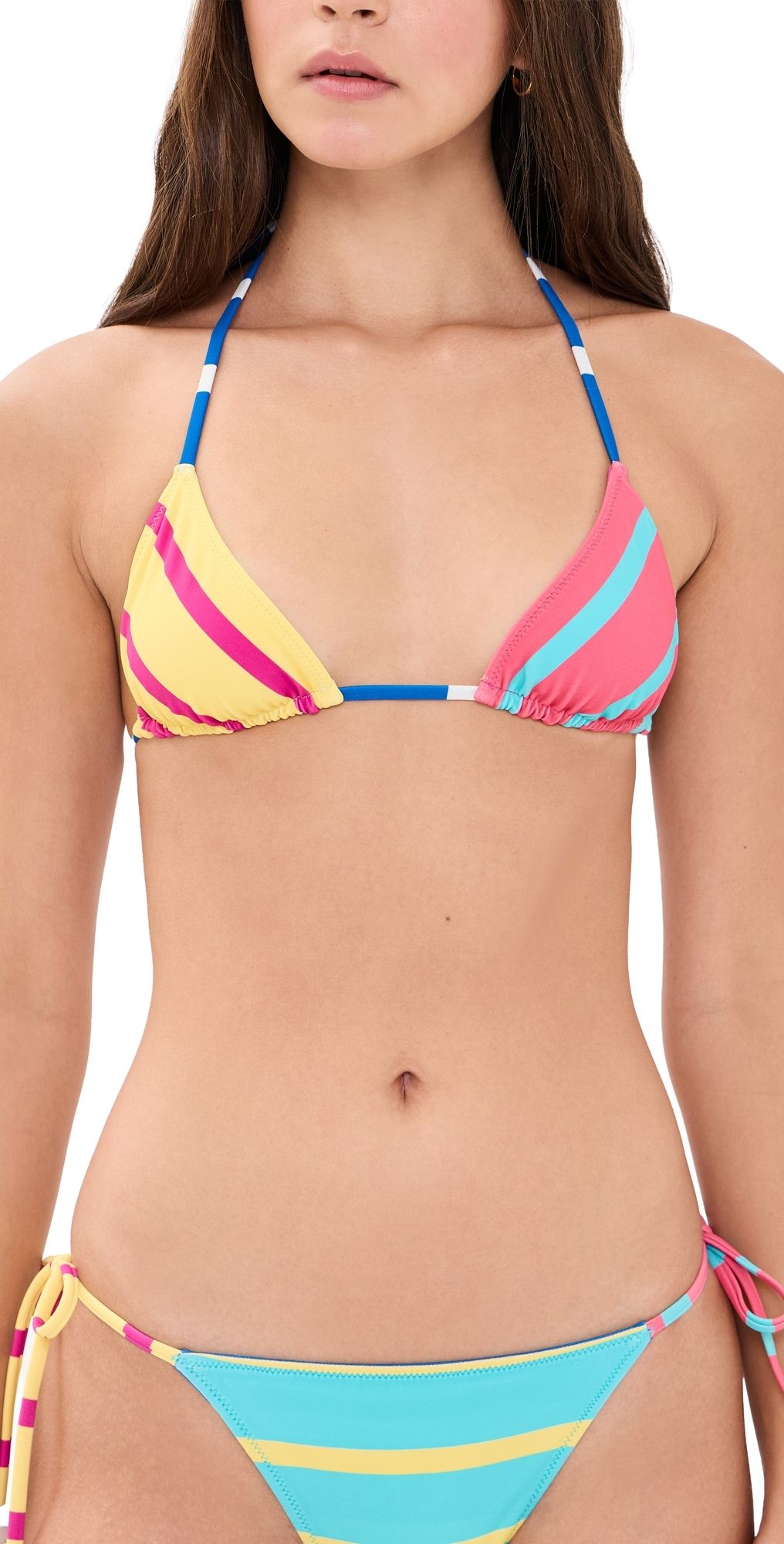 Solid & Striped The Iris Reversible Bikini Top Colorblock Stripe XS