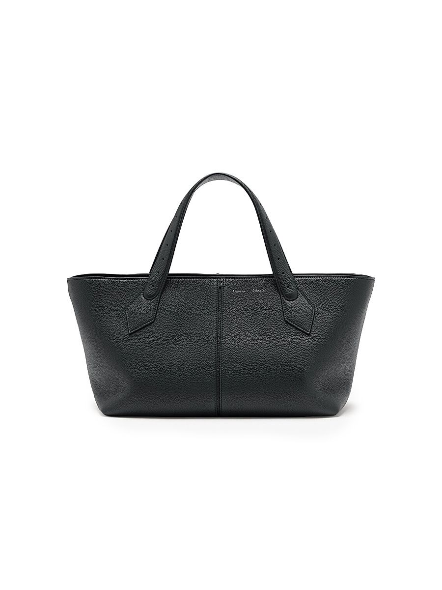 Women's East West Chelsea Leather Tote Bag - Black