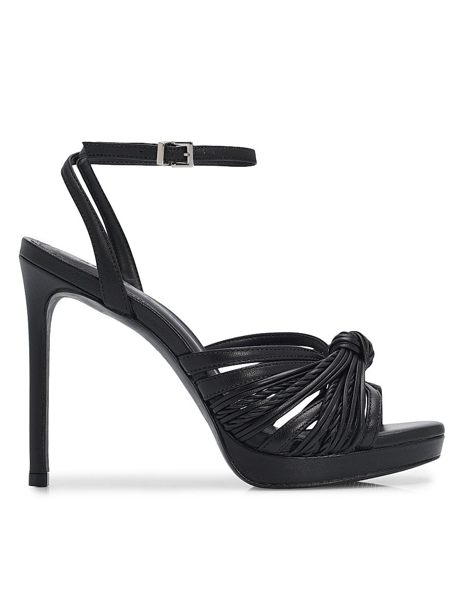 Women's Gaya 100MM Leather Sandals - Black - Size 6.5