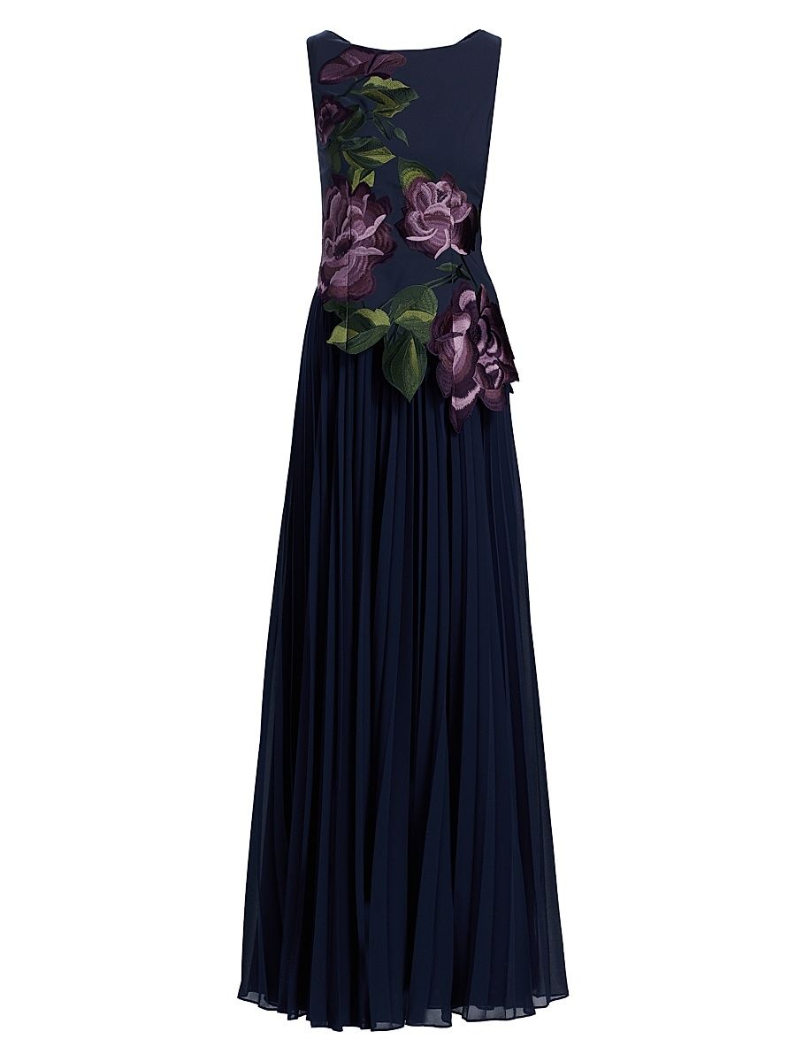 Women's Jayla Stretch Crepe A-Line Gown - Dark Twilight - Size 18