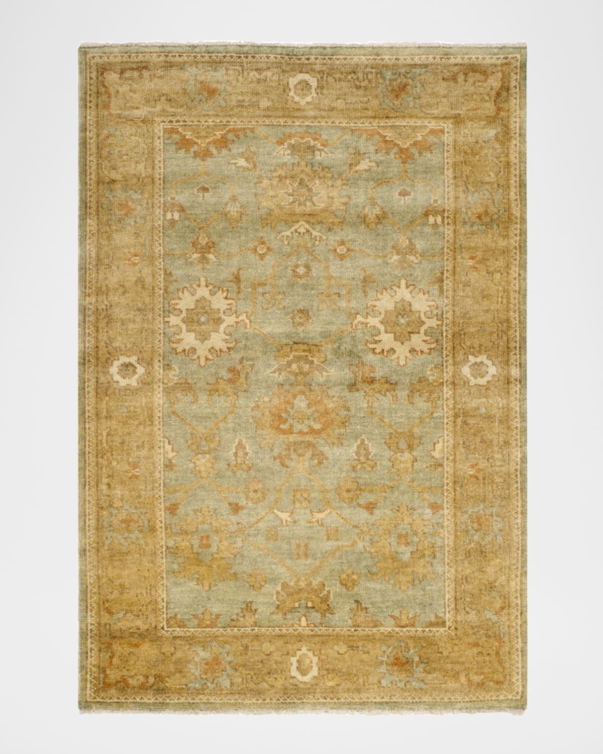 Vegetable Vine Oushak Rug, 4 & apos; x 6 & apos;