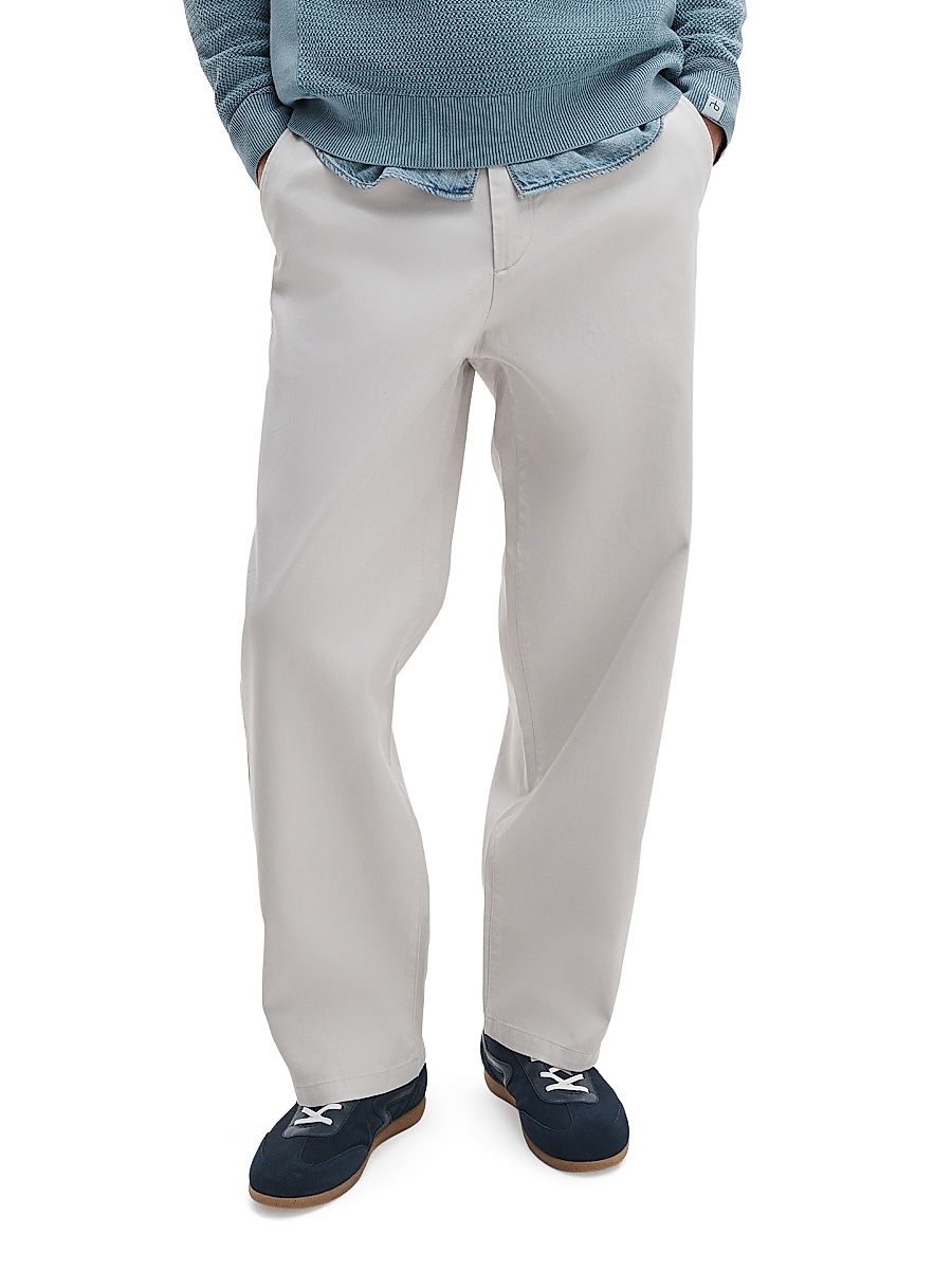 Men's Twill Cotton Chinos - Winter Blue - Size 38