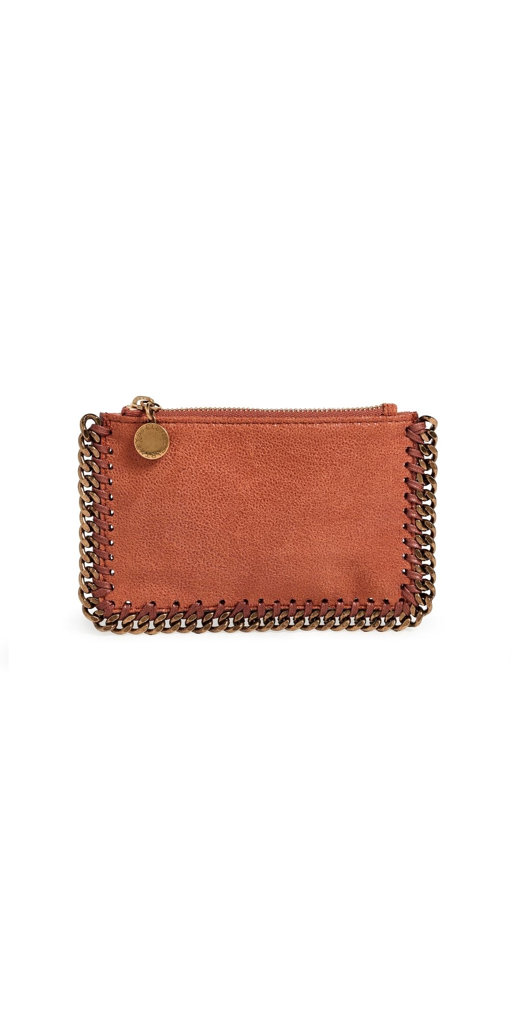 Stella McCartney Falabella Eco Shaggy Deer Zip Card Holder Tangerine One Size