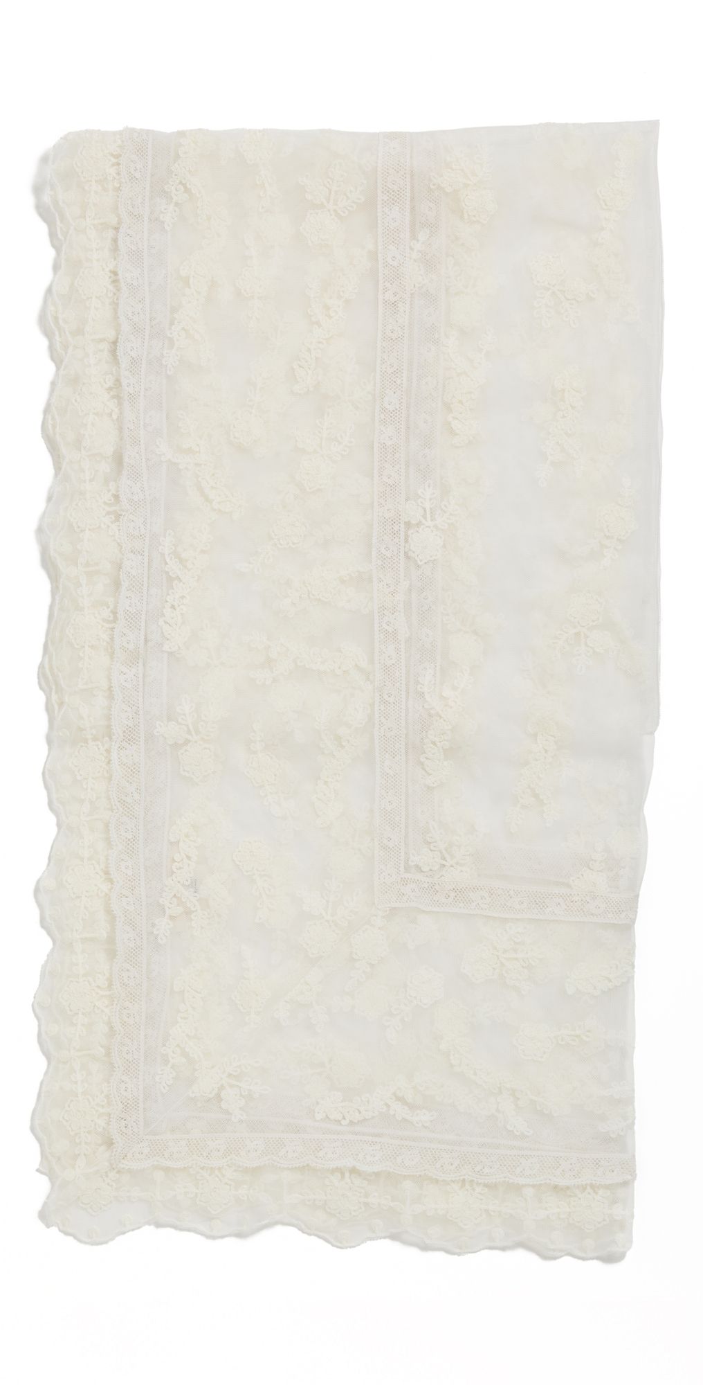 LoveShackFancy Victorian Table Runner White One Size