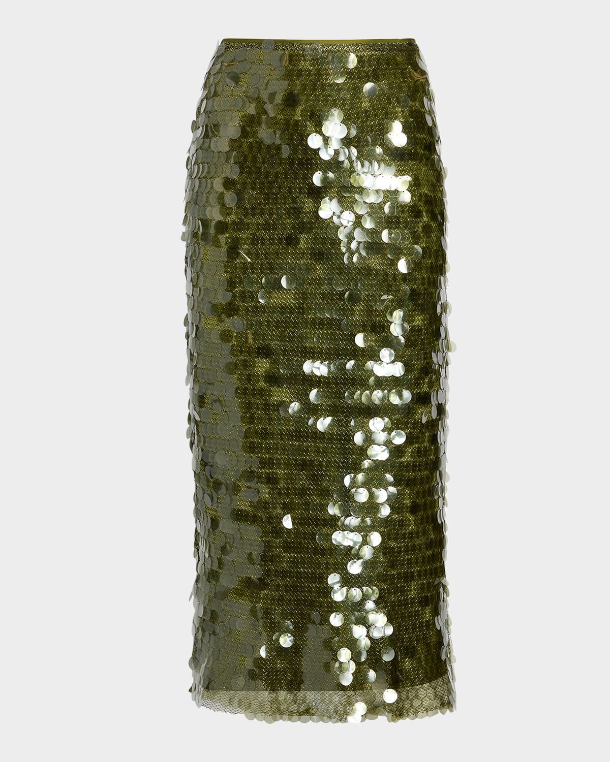 Calista Sequined Pencil Skirt