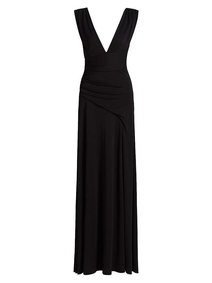 Women's Alessia Matte Jersey Gown - Black - Size 14